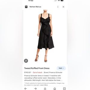 PROENZA SHOULER black woven dress size 2